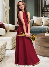 Load image into Gallery viewer, Maci A-Line Scoop Neck Floor-Length Chiffon Junior Bridesmaid Dress XXCP0013519