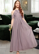 Load image into Gallery viewer, Morgan A-Line Scoop Neck Floor-Length Chiffon Junior Bridesmaid Dress With Ruffle XXCP0013521