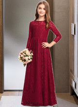 Load image into Gallery viewer, Tamara A-Line Scoop Neck Floor-Length Lace Junior Bridesmaid Dress XXCP0013529