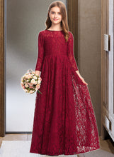 Load image into Gallery viewer, Tamara A-Line Scoop Neck Floor-Length Lace Junior Bridesmaid Dress XXCP0013529