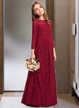 Load image into Gallery viewer, Tamara A-Line Scoop Neck Floor-Length Lace Junior Bridesmaid Dress XXCP0013529