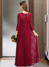 Load image into Gallery viewer, Tamara A-Line Scoop Neck Floor-Length Lace Junior Bridesmaid Dress XXCP0013529