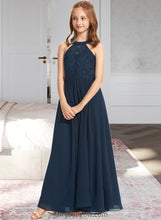 Load image into Gallery viewer, Linda A-LineScoopNeckFloor-LengthChiffonLaceJuniorBridesmaidDress#234030 XXCP0013538