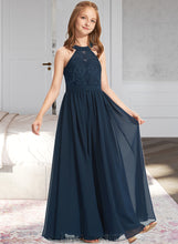 Load image into Gallery viewer, Linda A-LineScoopNeckFloor-LengthChiffonLaceJuniorBridesmaidDress#234030 XXCP0013538