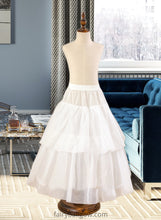 Load image into Gallery viewer, Alison Ball-Gown/Princess Scoop Neck Floor-Length Tulle Junior Bridesmaid Dress With Sash Beading Bow(s) XXCP0013545