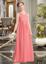 Load image into Gallery viewer, Alondra EmpireV-neckFloor-LengthChiffonJuniorBridesmaidDressWithRuffleBeadingSequins#173291 XXCP0013562