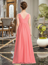 Load image into Gallery viewer, Alondra EmpireV-neckFloor-LengthChiffonJuniorBridesmaidDressWithRuffleBeadingSequins#173291 XXCP0013562