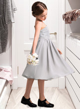 Load image into Gallery viewer, Cherish A-Line One-Shoulder Knee-Length Chiffon Lace Junior Bridesmaid Dress XXCP0013571