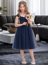 Load image into Gallery viewer, Amaya Empire Sweetheart Knee-Length Tulle Junior Bridesmaid Dress With Ruffle XXCP0013590