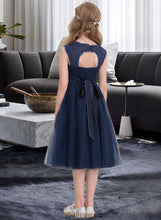 Load image into Gallery viewer, Amaya Empire Sweetheart Knee-Length Tulle Junior Bridesmaid Dress With Ruffle XXCP0013590