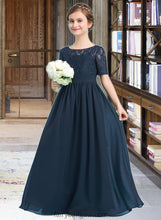 Load image into Gallery viewer, Silvia A-LineScoopNeckFloor-LengthChiffonJuniorBridesmaidDress#148411 XXCP0013631