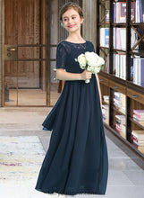 Load image into Gallery viewer, Silvia A-LineScoopNeckFloor-LengthChiffonJuniorBridesmaidDress#148411 XXCP0013631