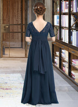 Load image into Gallery viewer, Silvia A-LineScoopNeckFloor-LengthChiffonJuniorBridesmaidDress#148411 XXCP0013631