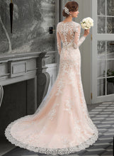 Load image into Gallery viewer, Karina Trumpet/Mermaid V-neck Court Train Tulle Lace Wedding Dress XXCP0013694