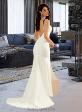 Load image into Gallery viewer, Kailey Trumpet/Mermaid V-neck Court Train Wedding Dress XXCP0013714