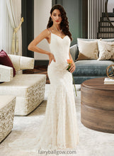 Load image into Gallery viewer, Chanel Trumpet/Mermaid V-neck Court Train Wedding Dress XXCP0013725