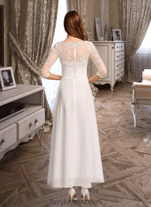 Eloise A-Line Illusion Asymmetrical Wedding Dress With Lace XXCP0013749