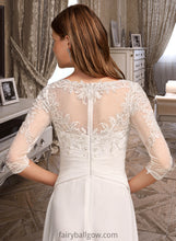 Load image into Gallery viewer, Eloise A-Line Illusion Asymmetrical Wedding Dress With Lace XXCP0013749