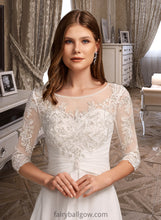 Load image into Gallery viewer, Eloise A-Line Illusion Asymmetrical Wedding Dress With Lace XXCP0013749