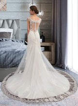 Load image into Gallery viewer, Gretchen Trumpet/Mermaid V-neck Court Train Tulle Wedding Dress XXCP0013758