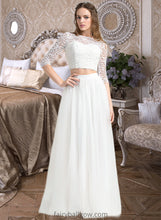 Load image into Gallery viewer, Jaylynn A-Line Scoop Neck Floor-Length Tulle Wedding Dress XXCP0013787