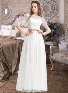 Jaylynn A-Line Scoop Neck Floor-Length Tulle Wedding Dress XXCP0013787