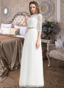 Jaylynn A-Line Scoop Neck Floor-Length Tulle Wedding Dress XXCP0013787