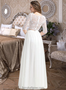 Jaylynn A-Line Scoop Neck Floor-Length Tulle Wedding Dress XXCP0013787