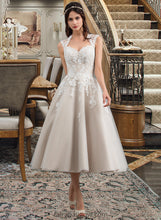 Load image into Gallery viewer, Kennedi Ball-Gown/Princess Sweetheart Tea-Length Tulle Wedding Dress With Sequins XXCP0013791