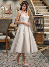 Load image into Gallery viewer, Kennedi Ball-Gown/Princess Sweetheart Tea-Length Tulle Wedding Dress With Sequins XXCP0013791