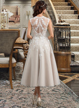 Load image into Gallery viewer, Kennedi Ball-Gown/Princess Sweetheart Tea-Length Tulle Wedding Dress With Sequins XXCP0013791