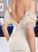 Load image into Gallery viewer, Karli Trumpet/Mermaid V-neck Chapel Train Wedding Dress With Beading Sequins XXCP0013802