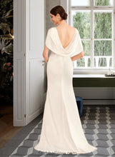 Load image into Gallery viewer, Angel A-Line V-neck Sweep Train Wedding Dress With Ruffle XXCP0013811