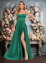 Load image into Gallery viewer, Krystal A-line Sweetheart Sweep Train Satin Prom Dresses XXCP0025846