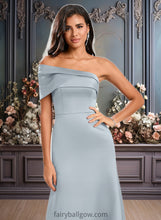 Load image into Gallery viewer, Cornelia A-line Asymmetrical Off the Shoulder Floor-Length Satin Prom Dresses XXCP0025884