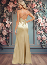 Load image into Gallery viewer, Gabrielle Trumpet/Mermaid Cowl Floor-Length Stretch Satin Bridesmaid Dress XXCP0025792