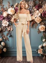 Load image into Gallery viewer, Marlene Jumpsuit/Pantsuit Off the Shoulder Square Floor-Length Chiffon Bridesmaid Dress XXCP0025791