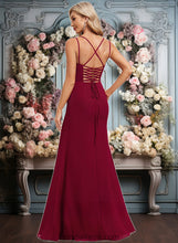 Load image into Gallery viewer, Julia Trumpet/Mermaid Square Floor-Length Chiffon Bridesmaid Dress XXCP0025826