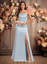 Load image into Gallery viewer, Desirae Trumpet/Mermaid Off the Shoulder Square Floor-Length Satin Prom Dresses With Ruffle XXCP0025883