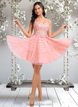 Load image into Gallery viewer, Pru Ball-Gown/Princess Scoop Short Tulle Lace Homecoming Dress With Ruffle XXCP0025676