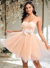 Load image into Gallery viewer, Elliana Ball-Gown/Princess Sweetheart Short Tulle Homecoming Dress With Bow XXCP0025719