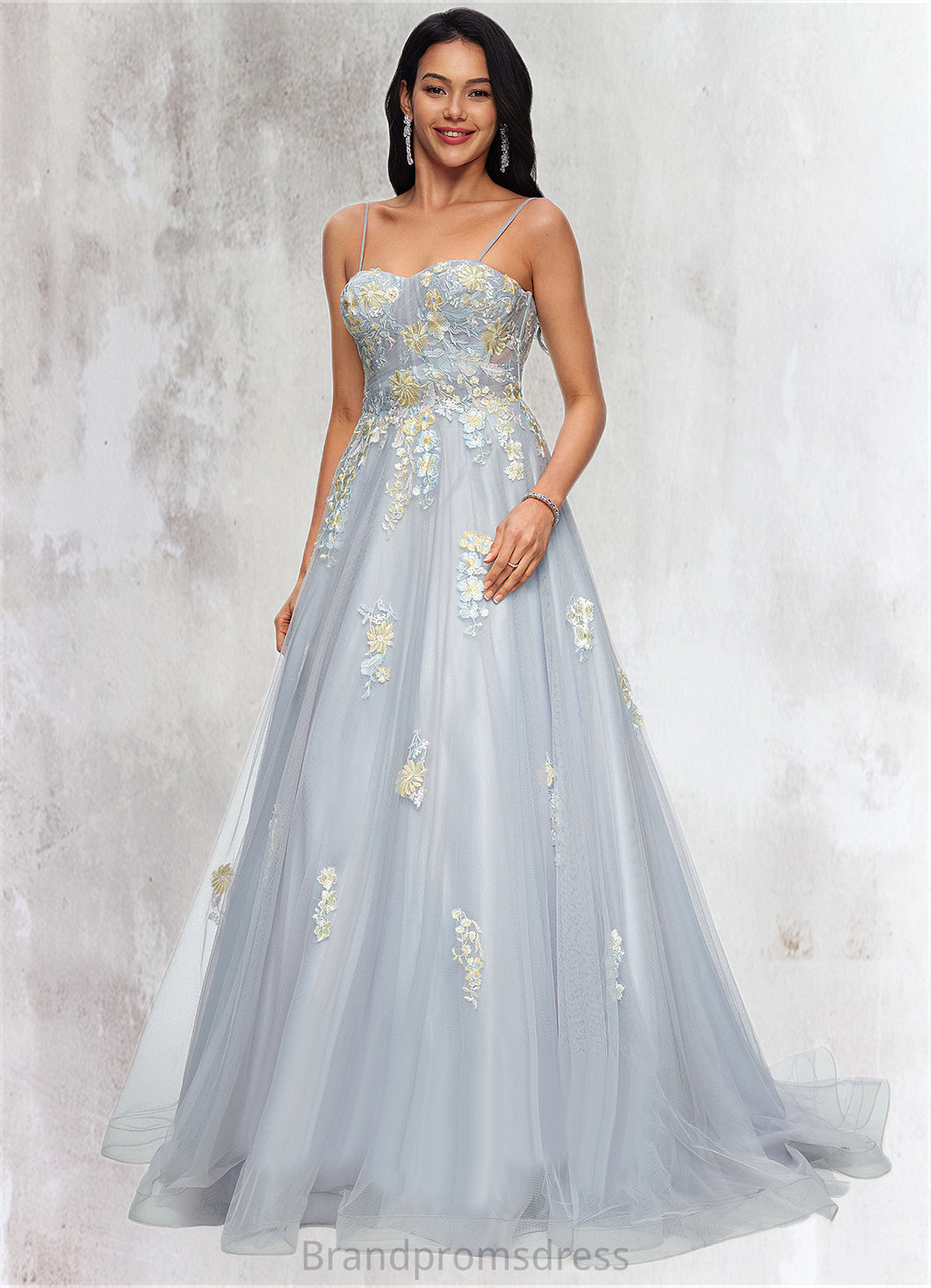 Urania Ball-Gown/Princess Sweetheart Sweep Train Tulle Prom Dresses With Pleated XXCP0022192