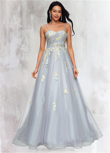 Urania Ball-Gown/Princess Sweetheart Sweep Train Tulle Prom Dresses With Pleated XXCP0022192