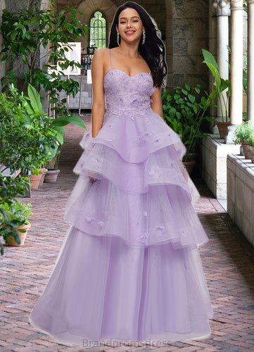 Alannah Ball-Gown/Princess Sweetheart Floor-Length Tulle Prom Dresses With Beading Sequins XXCP0022204