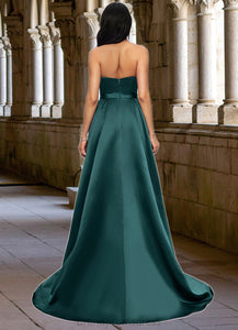 Melissa Ball-Gown/Princess Sweep Train Satin Prom Dresses XXCP0022207