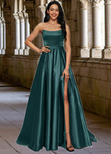 Load image into Gallery viewer, Melissa Ball-Gown/Princess Sweep Train Satin Prom Dresses XXCP0022207