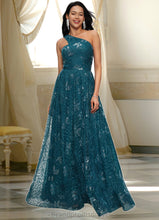 Load image into Gallery viewer, Brooke A-line Asymmetrical Floor-Length Lace Prom Dresses With Sequins XXCP0022219