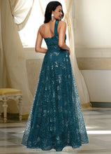 Load image into Gallery viewer, Brooke A-line Asymmetrical Floor-Length Lace Prom Dresses With Sequins XXCP0022219