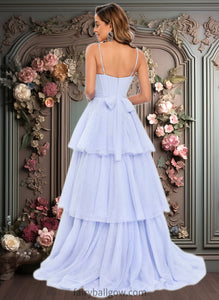 Dahlia Ball-Gown/Princess Sweetheart Sweep Train Tulle Prom Dresses With Bow XXCP0025843