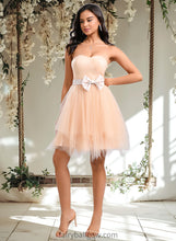 Load image into Gallery viewer, Elliana Ball-Gown/Princess Sweetheart Short Tulle Homecoming Dress With Bow XXCP0025719